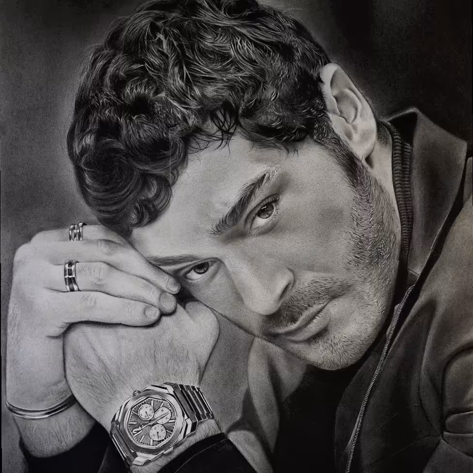 نقاشی پرتره طرح سفارشی ابعاد50در70