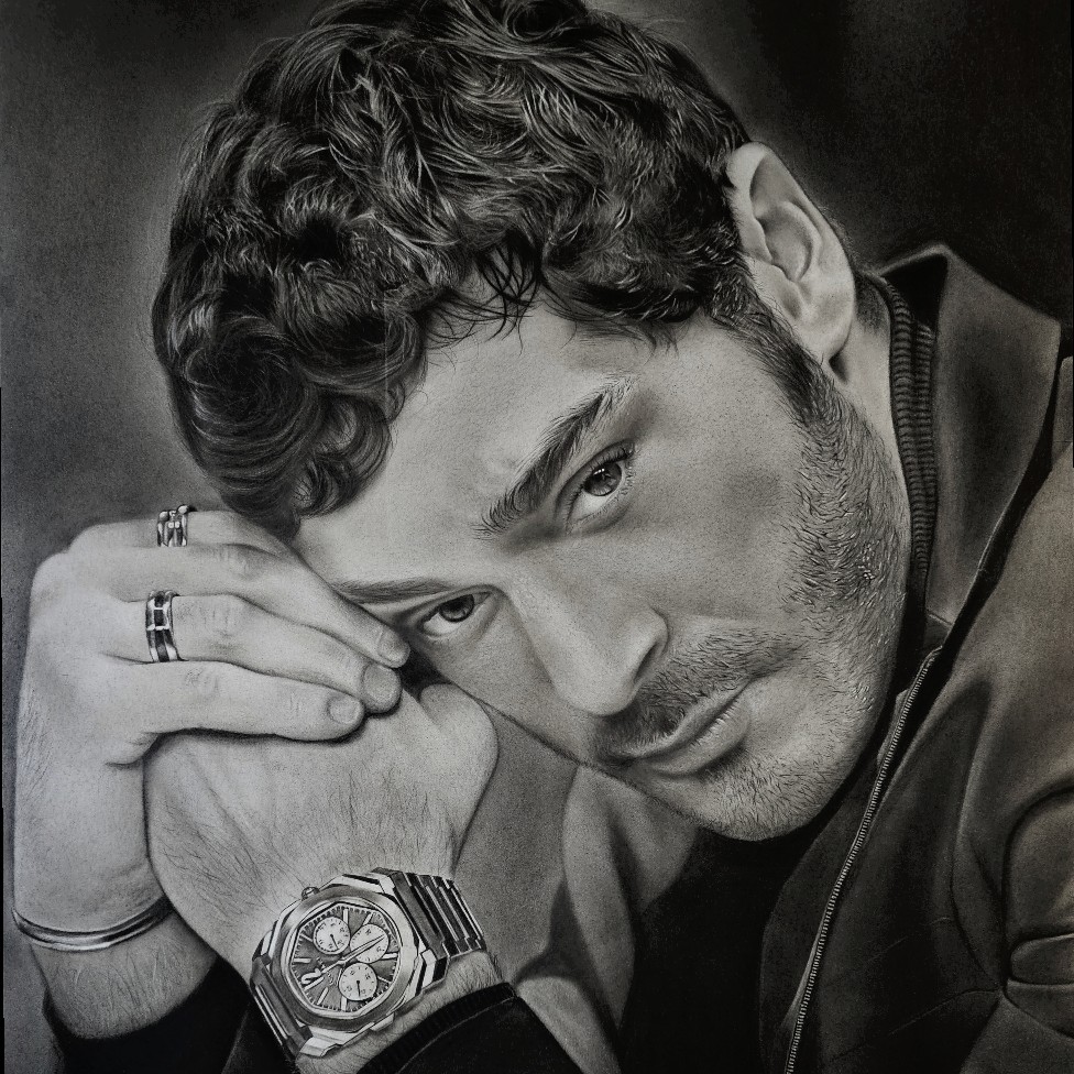 نقاشی پرتره طرح سفارشی ابعاد50در70