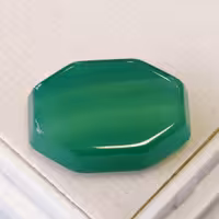 نگین سنگ عقیق سبز معدنی هشت ضلعی