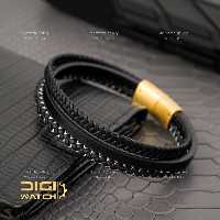 دستبند چرمی 3 دور برند MontBlanc