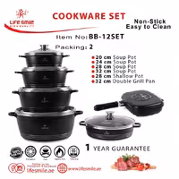 سرویس قابلمه 12 پارچه سرامیکی لایف اسمایل مدل BB-12Set