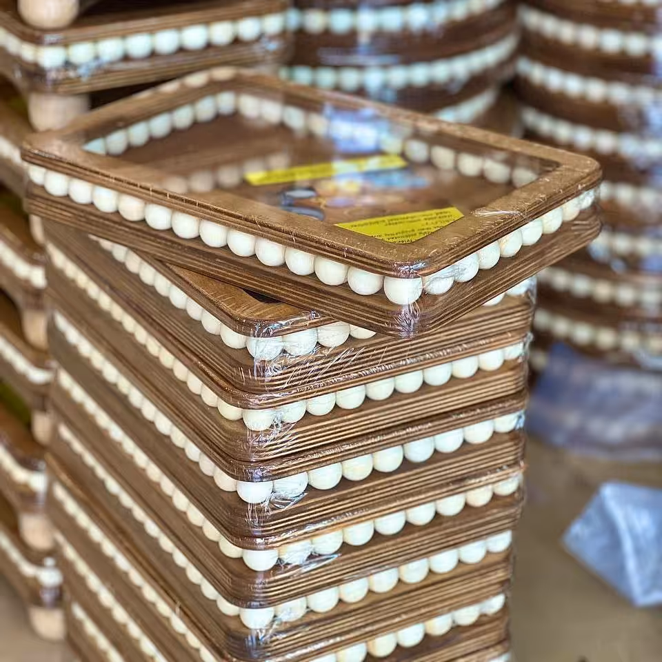 سینی چوبی مهره دار مستطیلی بدون دسته ابعاد 18در29