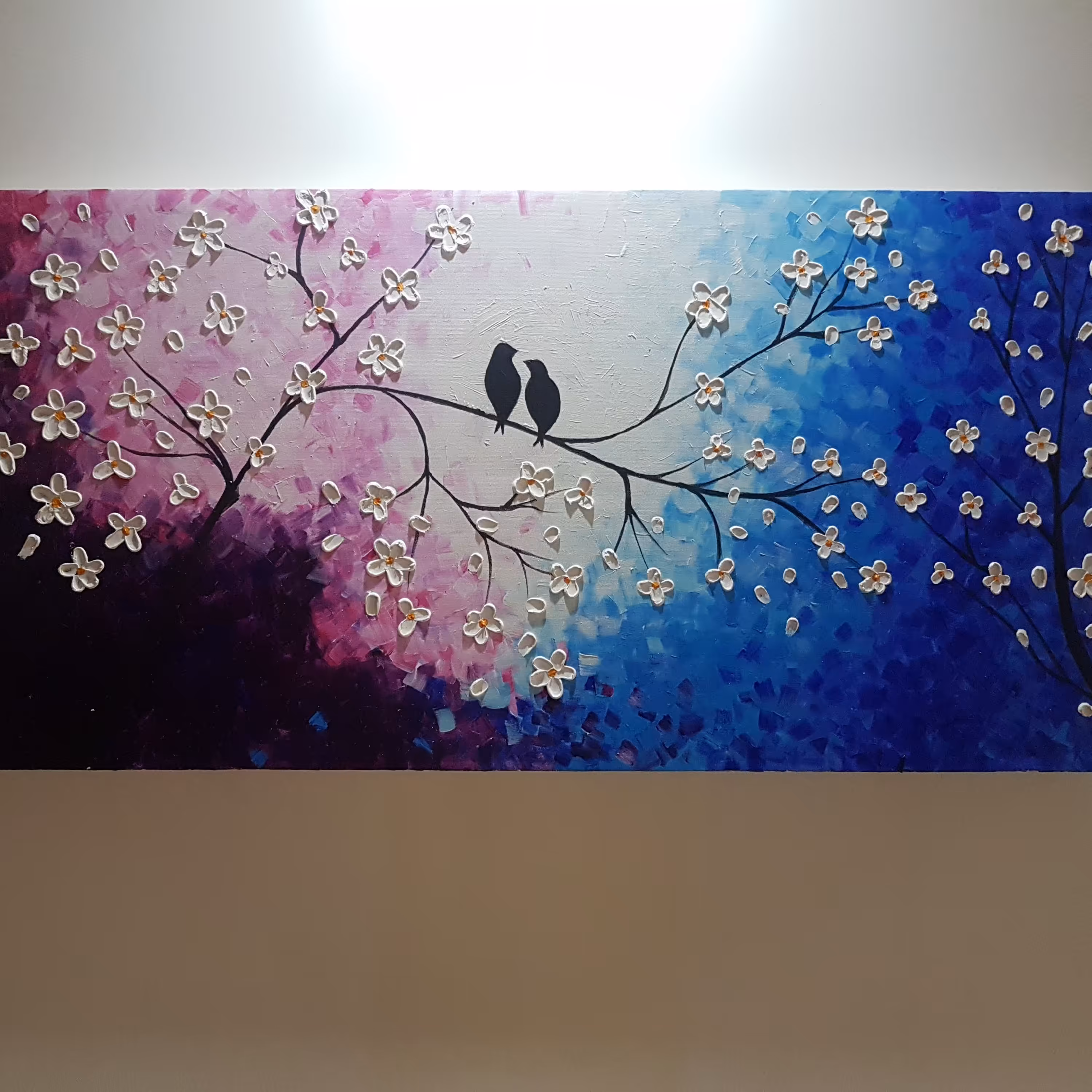 تابلو نقاشی اکرولیک اجرا شده روی بوم دیپ