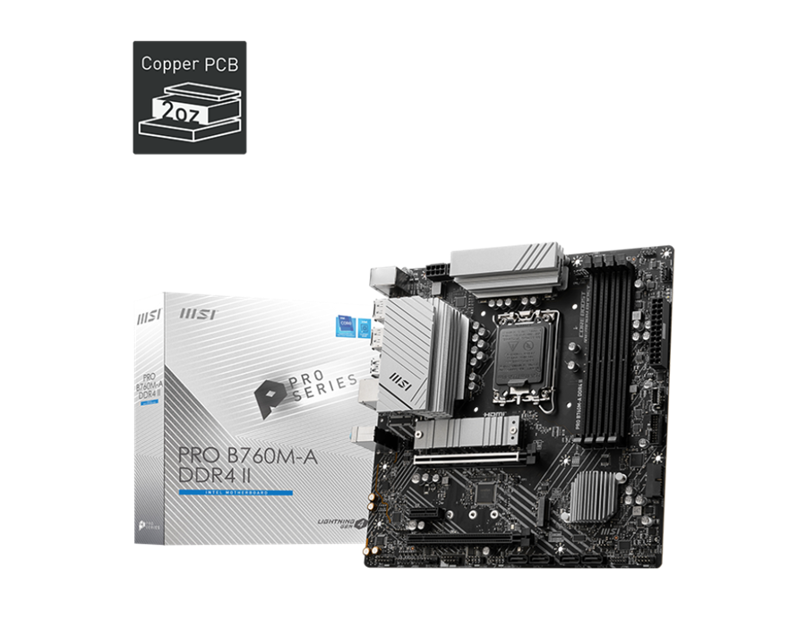 مادربرد ام اس آی  مدل PRO B760M-A DDR4 II سوکت 1700