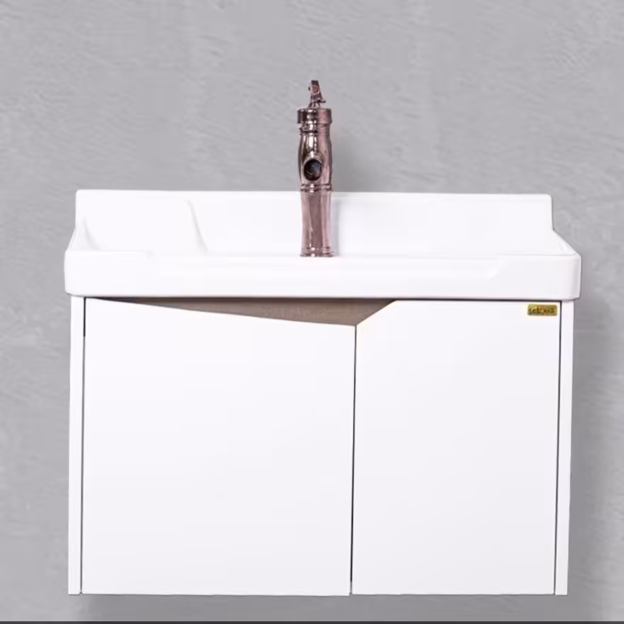 روشویی کابینتی مدل آراد ابعاد 42 در 70 تمام پی وی سی ضد آب کاسه سرامیکی تو کار ارسال به سراسر ایران