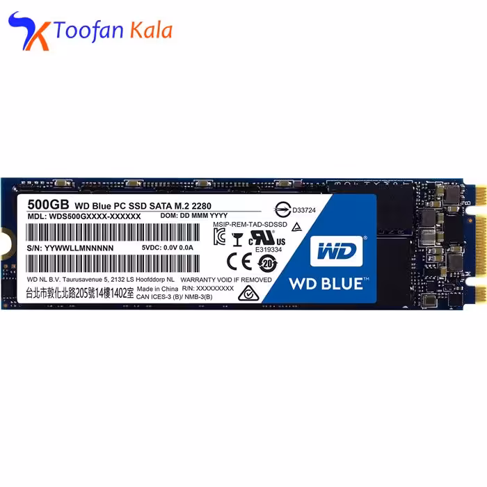 حافظه SSD وسترن دیجیتال مدل WDS500G1B0B ظرفیت 500 گیگابایت