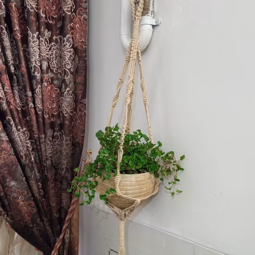 آویز گلدان مکرومه