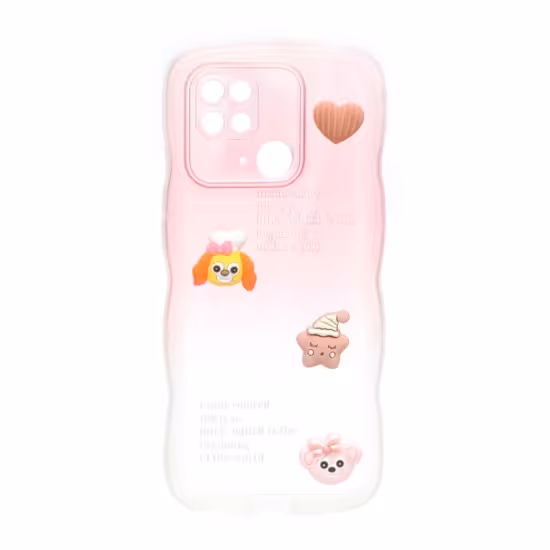 قاب گوشی کنگره ای دو رنگ عروسک برجسته برای Xiaomi Redmi 10C / Redmi 10 Power / Poco C40 - طرح 4