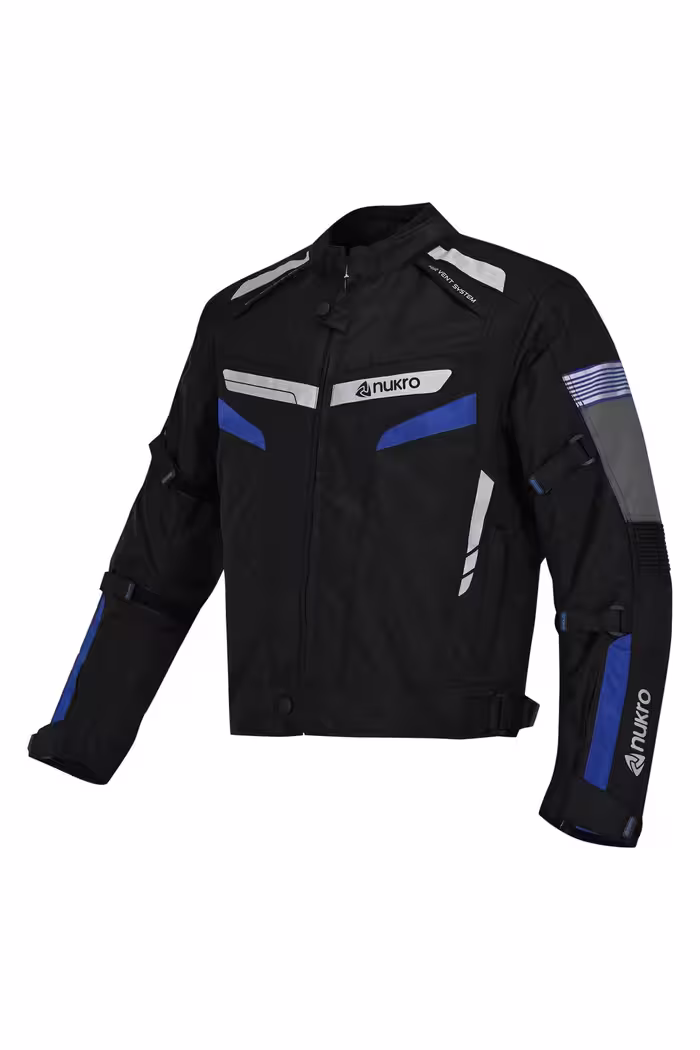کاپشن موتورسوار مردانه STEALTH PRO BLUE 4 SEASON ژاکت موتور سیکلت Nukrowear