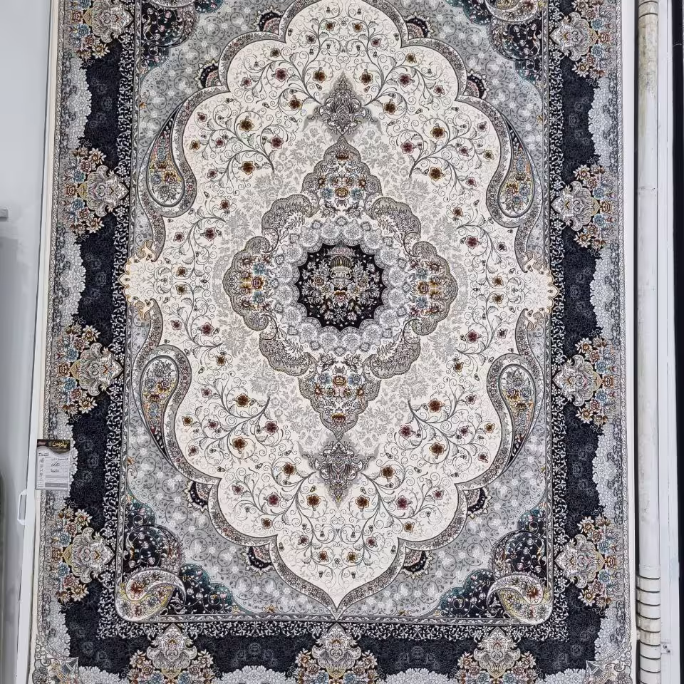 فرش پاتریس 700شانه تراکم 2550 طرح سوگل کرم 12متری