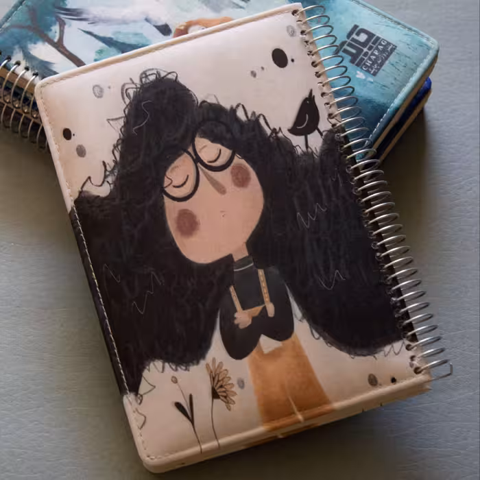 پلنر  روزانه هفتگی جلد پارچه ای سایز cm 15.21(مستقیم از تولید کننده)