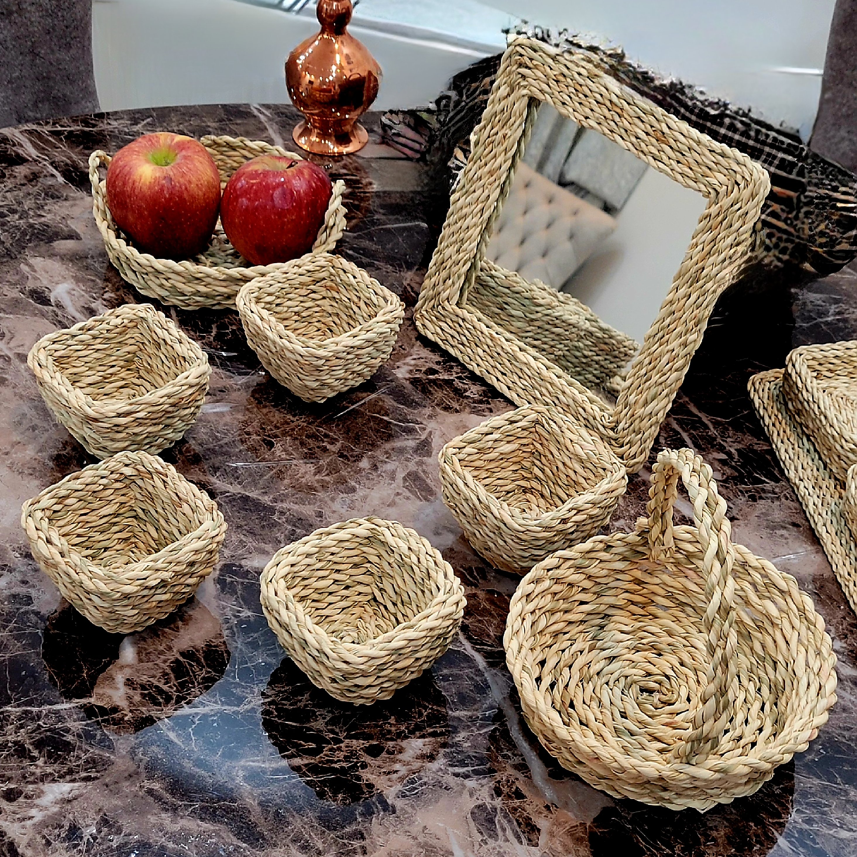 کاسه حصیری مربع