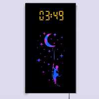 ساعت دیواری لوکس و دکوراتیو دیجیتال چند منظوره (طرح در امتداد ماه)