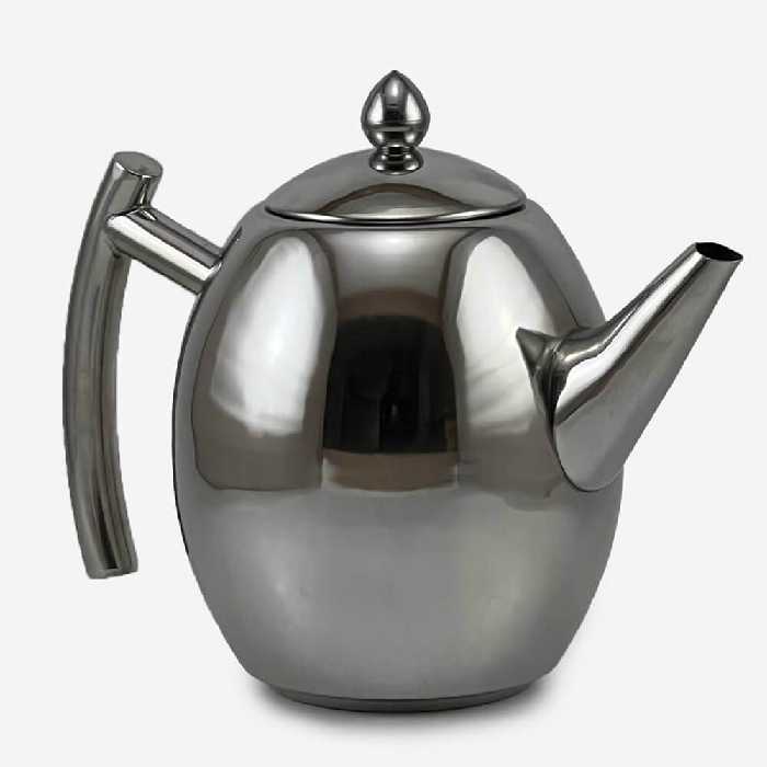 قوری 1.5 لیتر استیل فیلتر دار ویشان