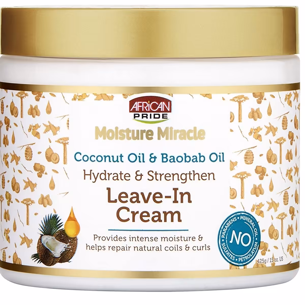 نرم کننده بعد حمام تقویتی و آبرسان آفریکن پراید African Pride Moisture Miracle Leave In Cream