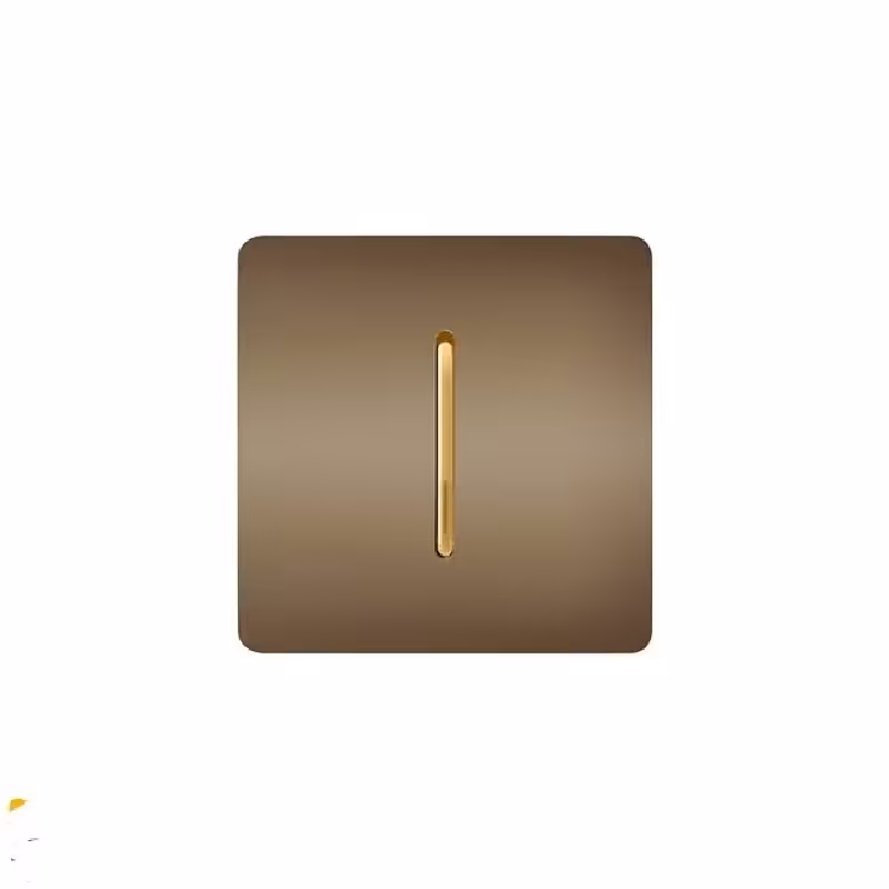 کلید تبدیل توکار رنگ بژ دکمه طلایی مدل کریستال آسیا 