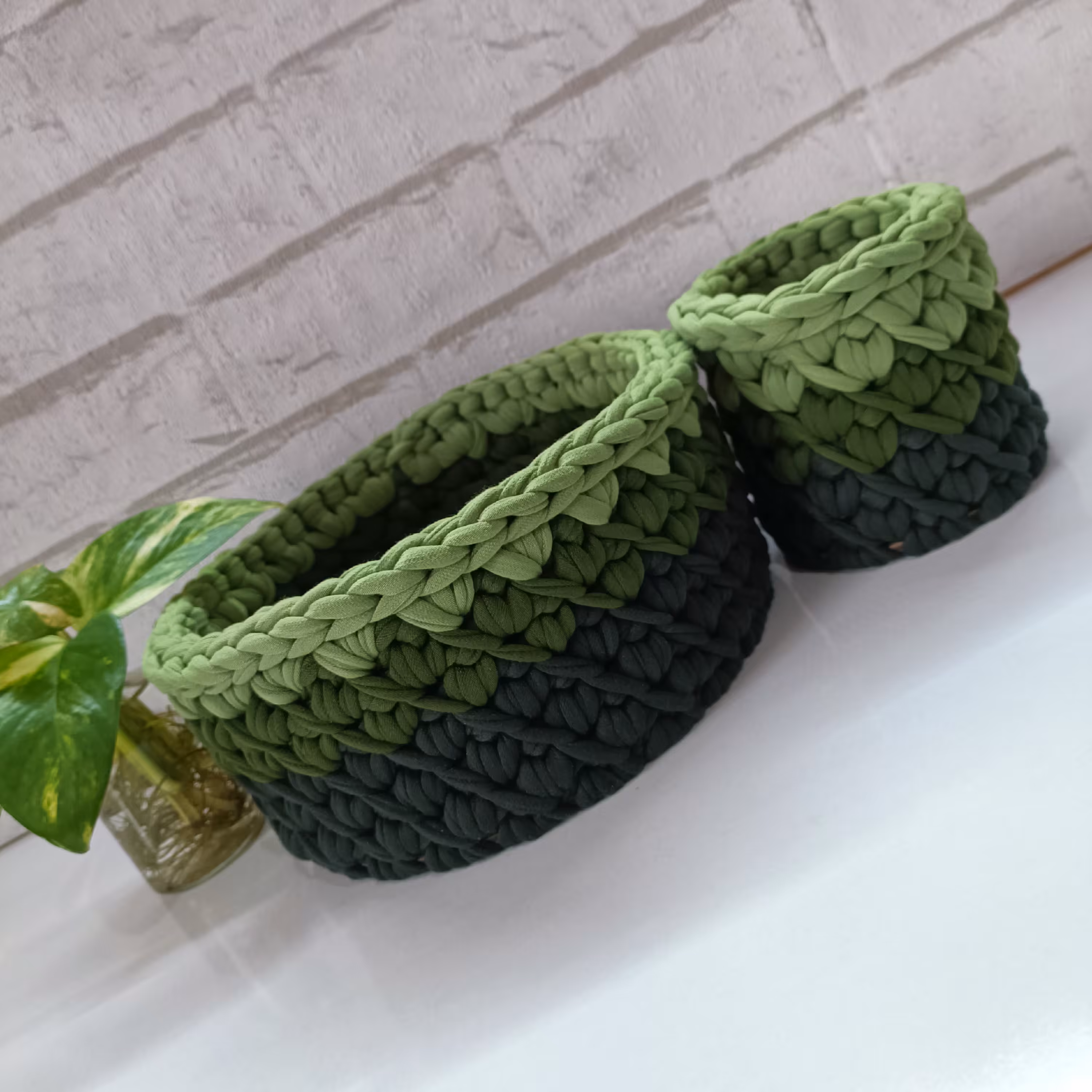 سبدتریکو قطر20و10سانت سبز