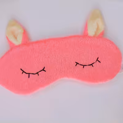 چشم بند خواب فانتزی افران طرح خرگوشی رنگ نارنجی شبرنگ