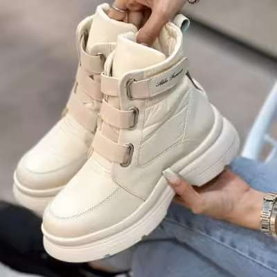 بوت کاپشنی چسبی ترند امسال