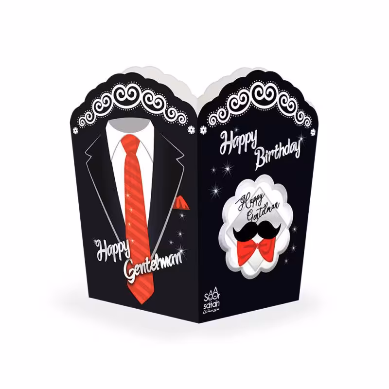 جعبه پاپ کورن تم کراوات