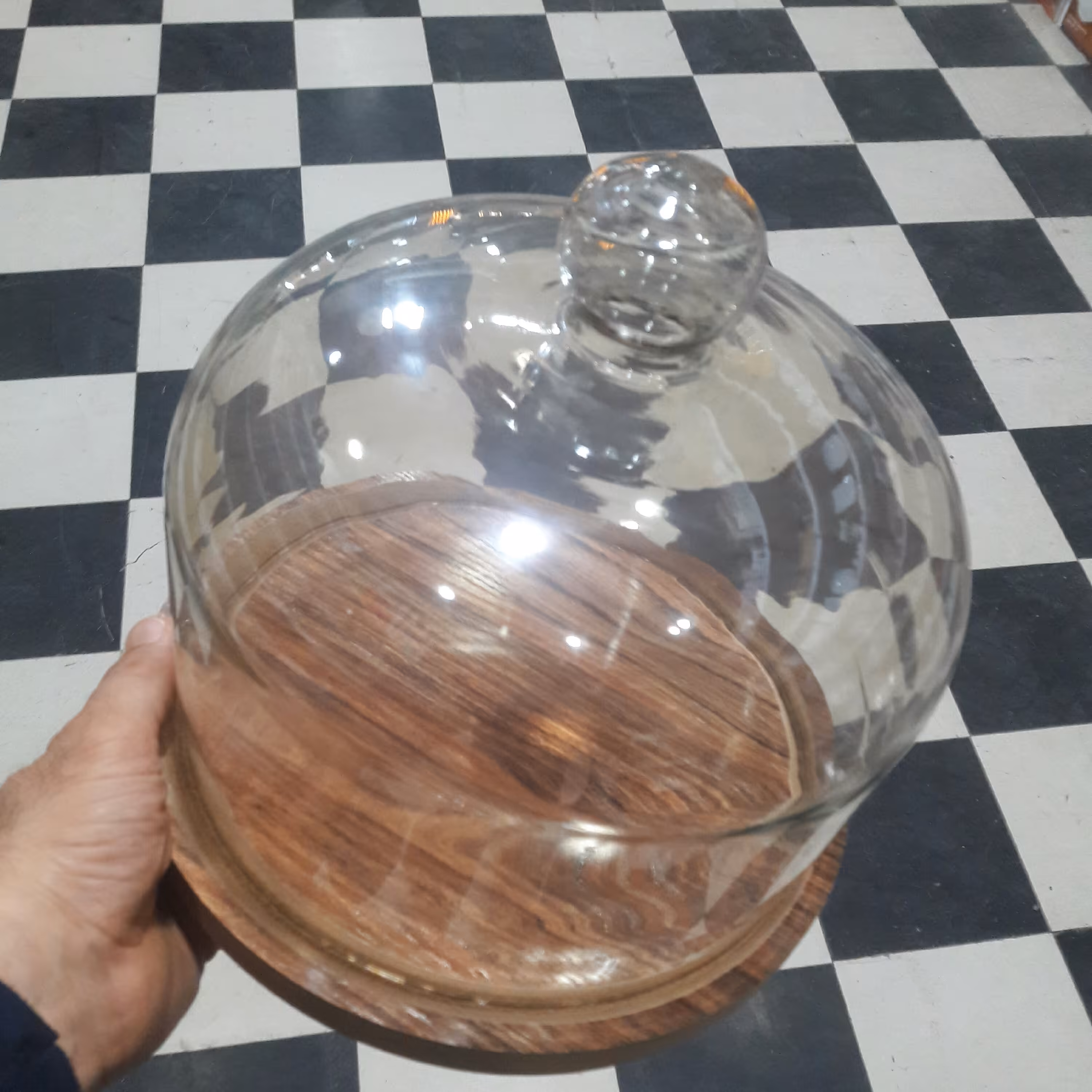 کاپ کیک زیر چوبی شیشه شامپاینی  کیفیت چوب عالی و قابل ستشو 