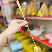 ملاقه استیل شربت طلایی سایز بزرگ کندو دکور