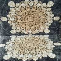 فرش دستباف با پارچه زری بافت و رویه پادری 1000 و 1200 شانه 