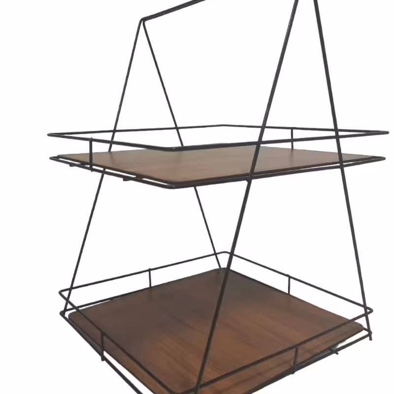 استند پذیرایی دوطبقه فلزی