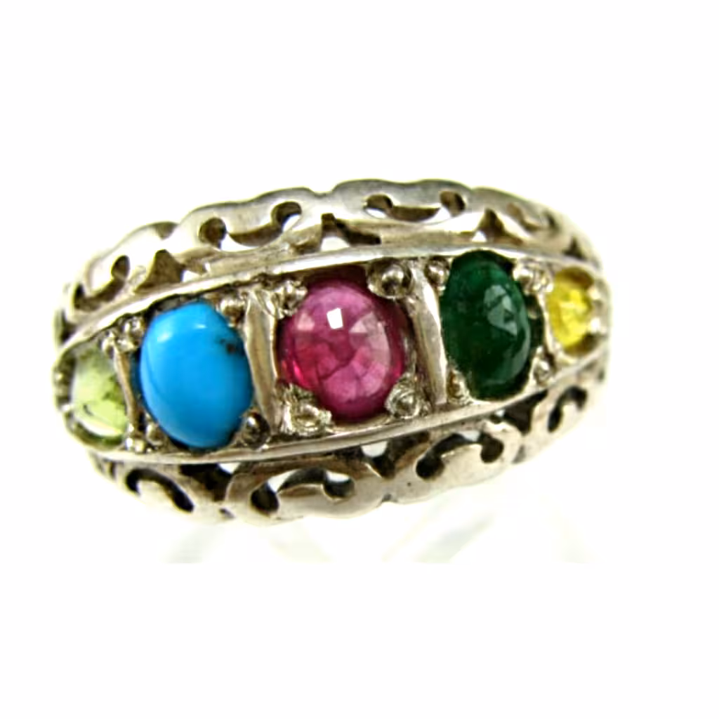 انگشتر چند نگینه a206