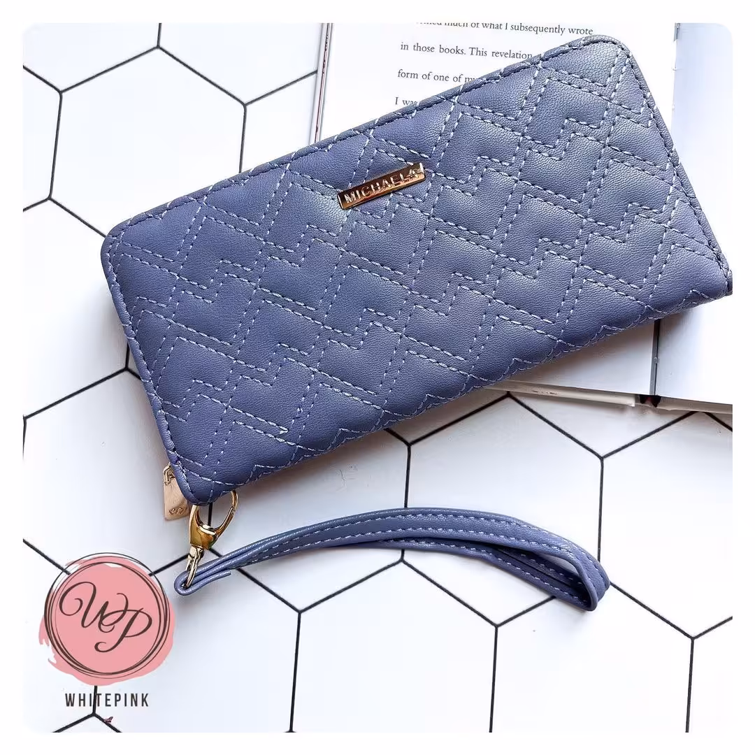 کیف پول تک زیپ گلدوزی شده