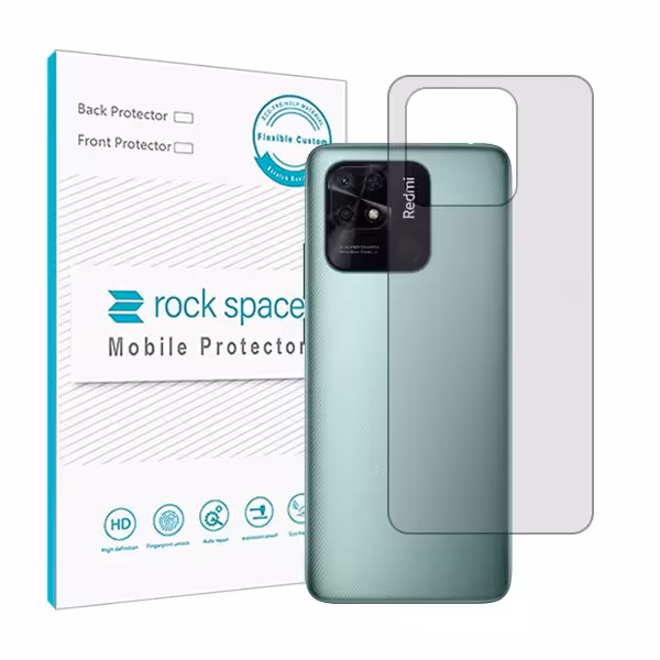 گلس محافظ پشت گوشی شیائومی Redmi 10C مدل نانو هیدروژل شفاف برند راک اسپیس کد20277S