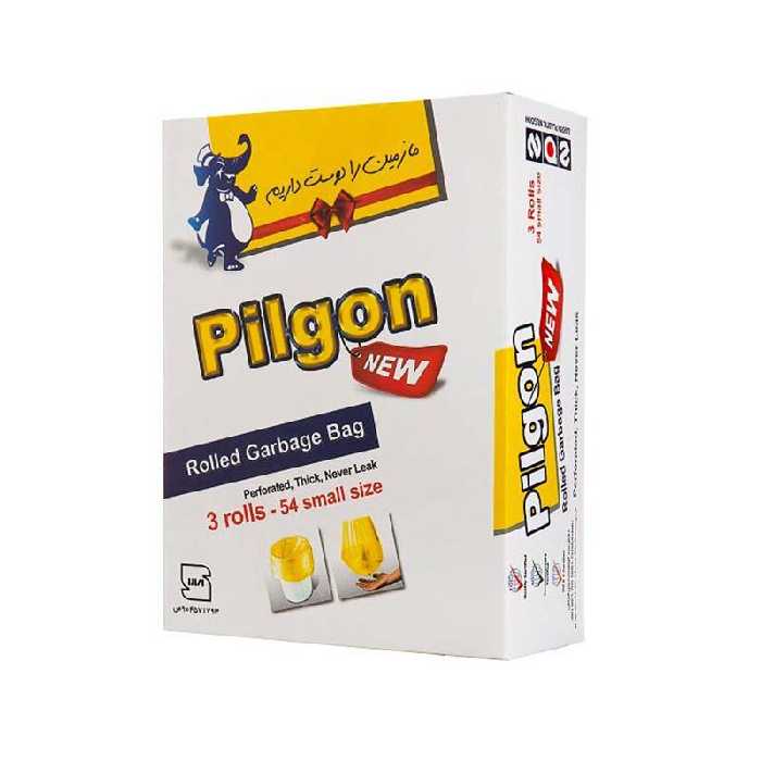 کیسه زباله رولی پیلگون 54 برگ سایز کوچک 65 *50 زرد