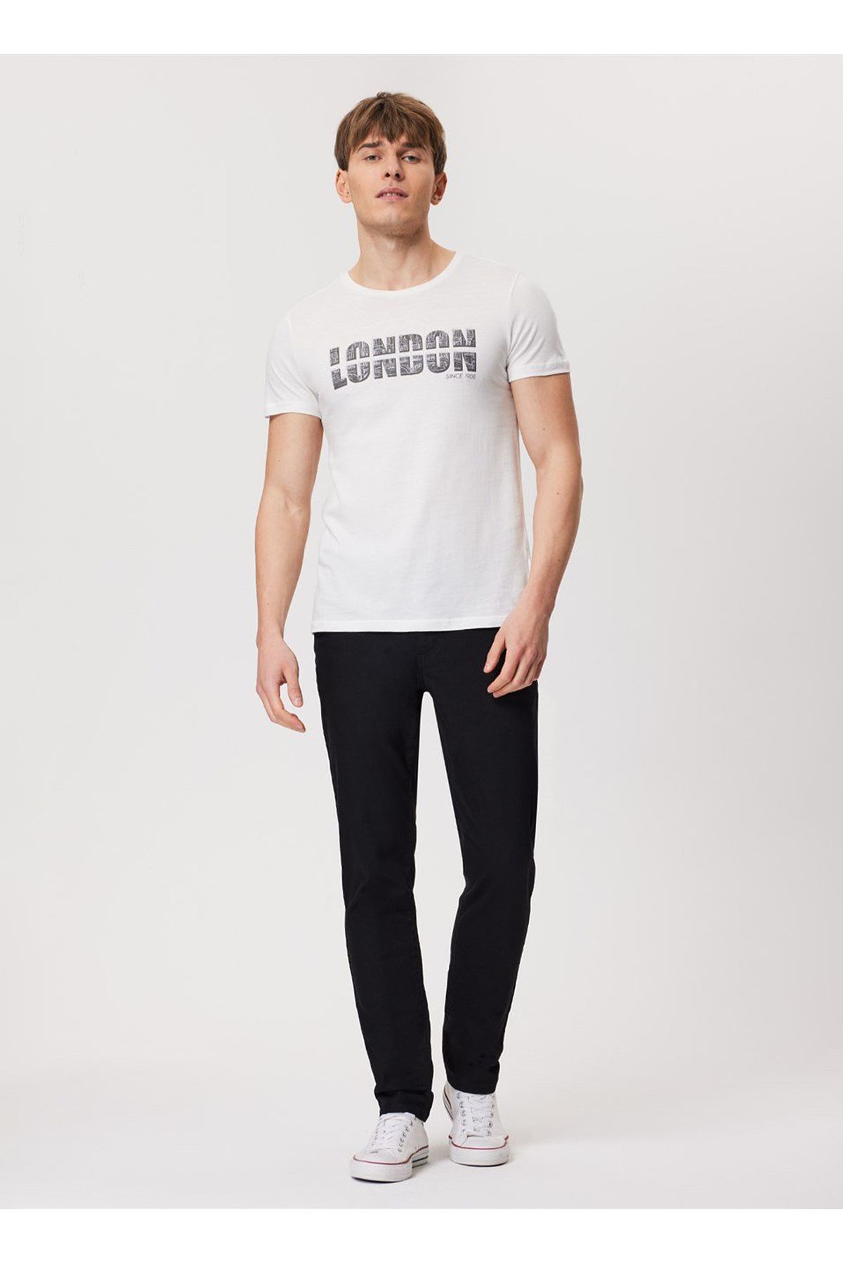 شلوار جین سفید مردانه کمر باریک معمولی 241 LCM 121054 JACK STAY مشکی Lee Cooper