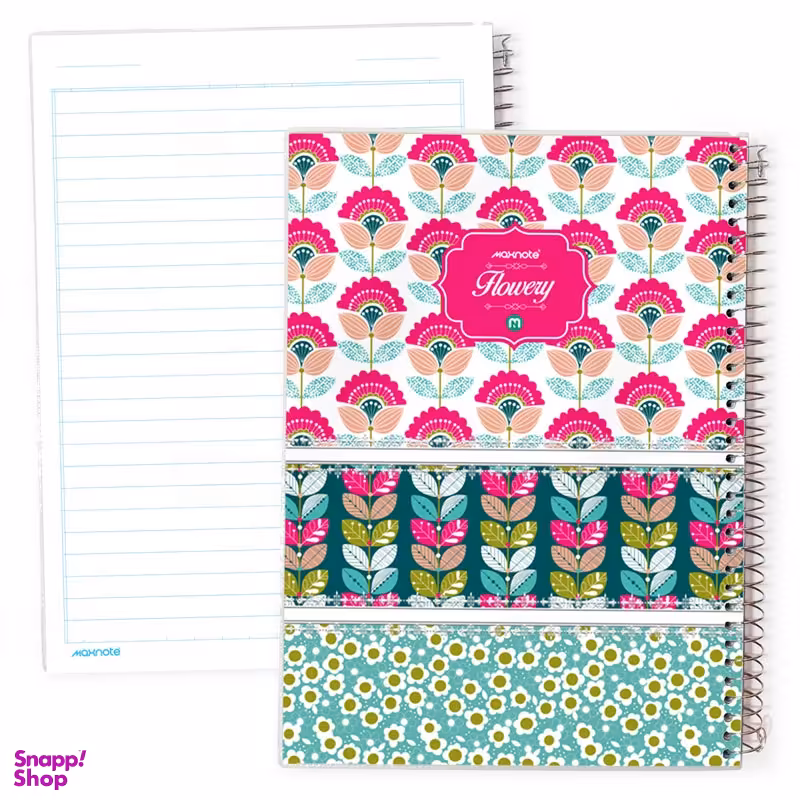 دفتر 100 برگ سیمی مکث نوت کد 9112 طرح برگ ها
