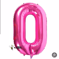 بادکنک فویلی عدد صفر صورتی 32 اینچ جنس خارجی با کیفیت 