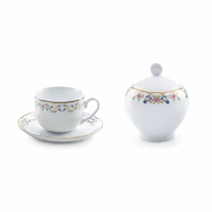 سرویس چینی زرین 6 نفره چای خوری گلستان (14 پارچه)