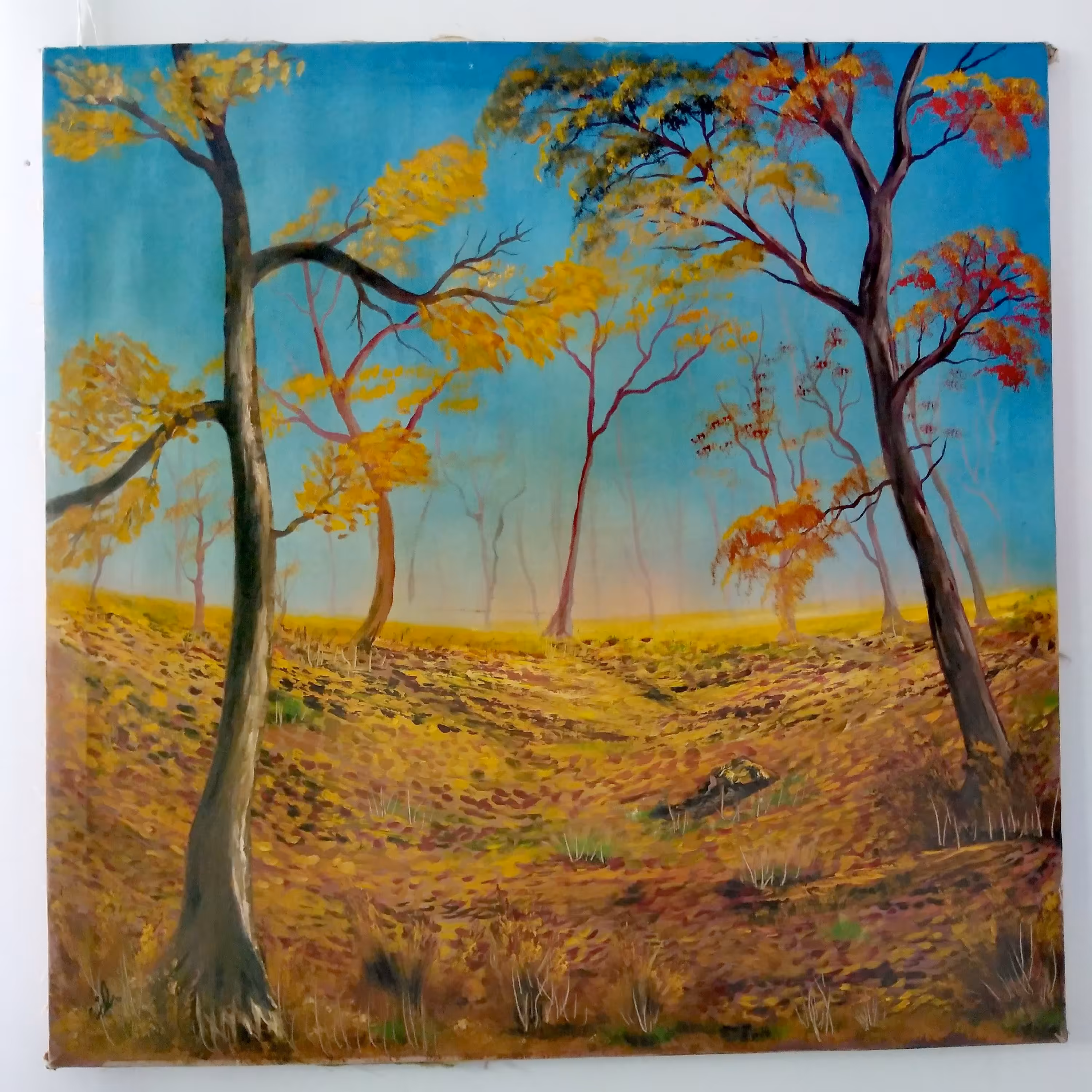 تابلو رنگ روغن طرح پاییز