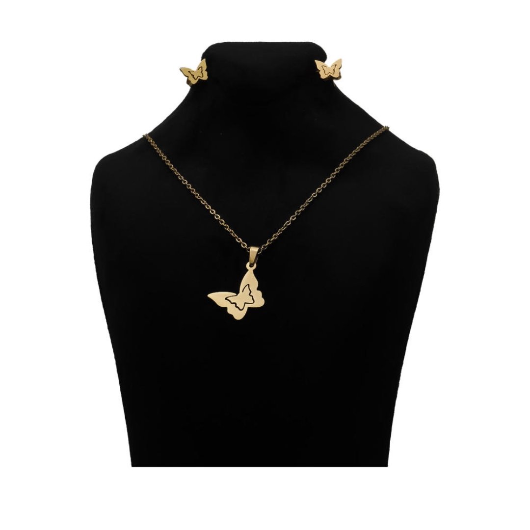 نیم ست استیل طرح پروانه