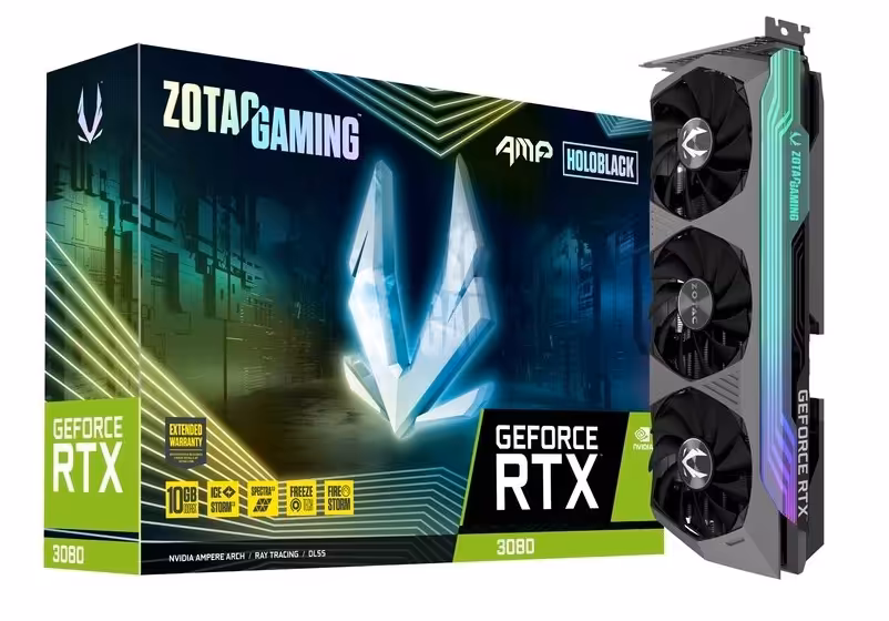 کارت گرافیک  زوتک مدل GeForce RTX 3080 AMP Holo 10GB حافظه 10 گیگابایت