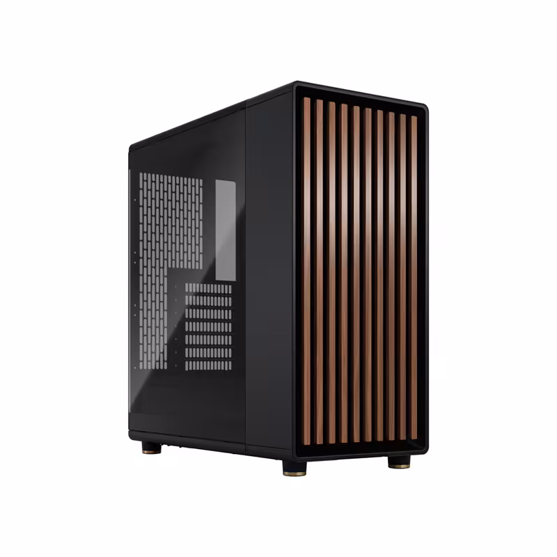 کیس فراکتال دیزاین مدل North - Charcoal Black TG Dark - فروشگاه کارما آی‌تی