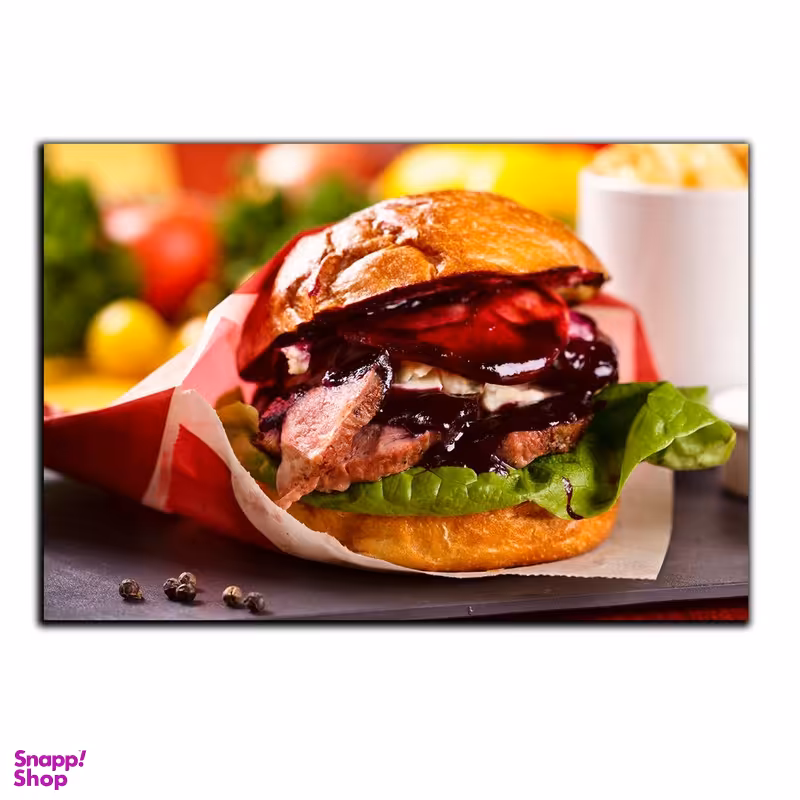 تابلو شاسی بکلیت طرح فست فود دوبل برگر مدل SH-4938