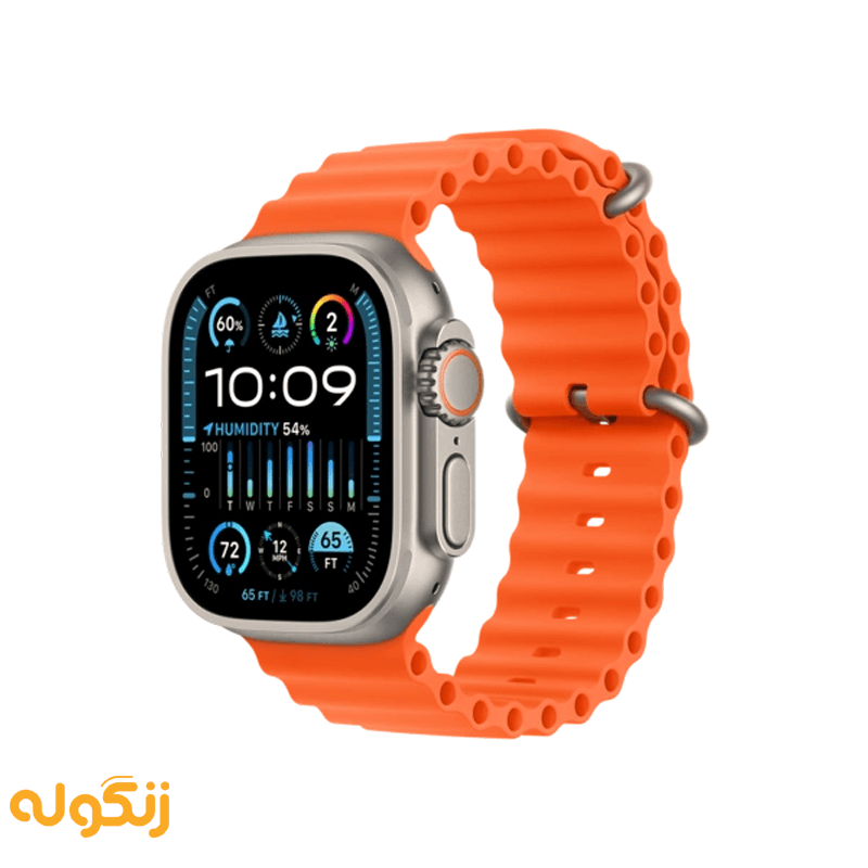 ساعت هوشمند اپل واچ مدل اولترا 2 تیتانیومی با بند اوشن - زنگوله