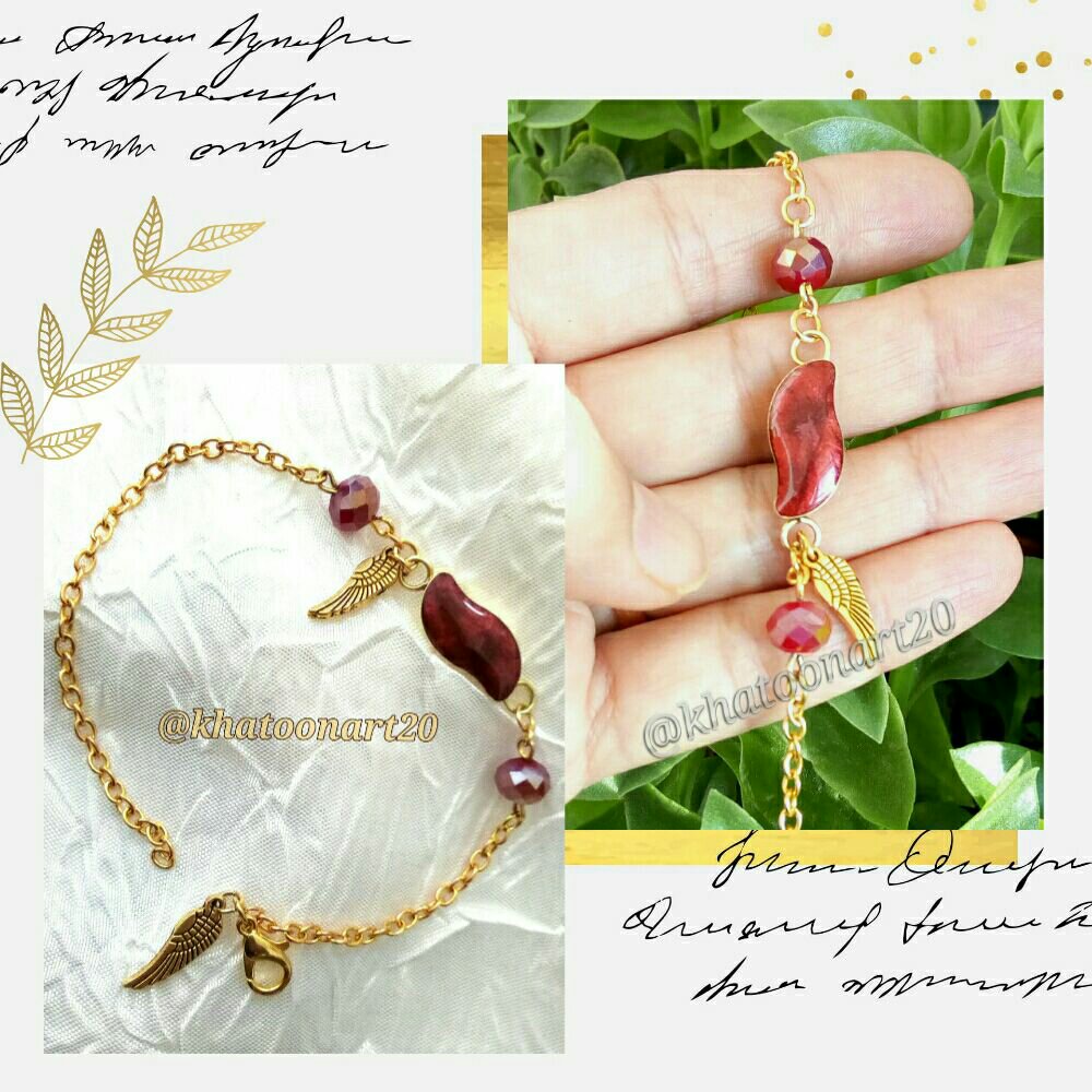 دستبند زیبا و ظریف رزینی