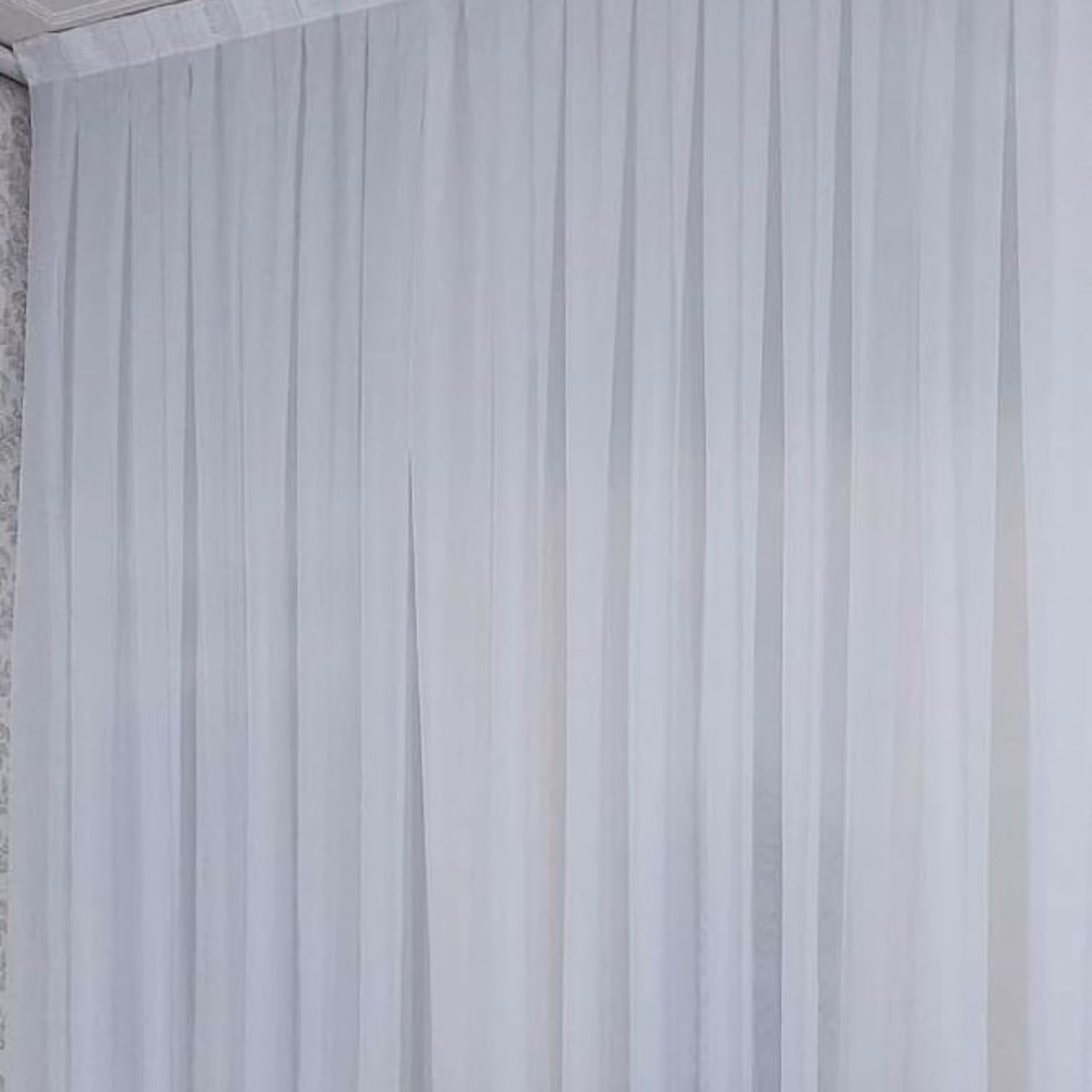 شش متر پرده شاین سفید با دو متر آستری