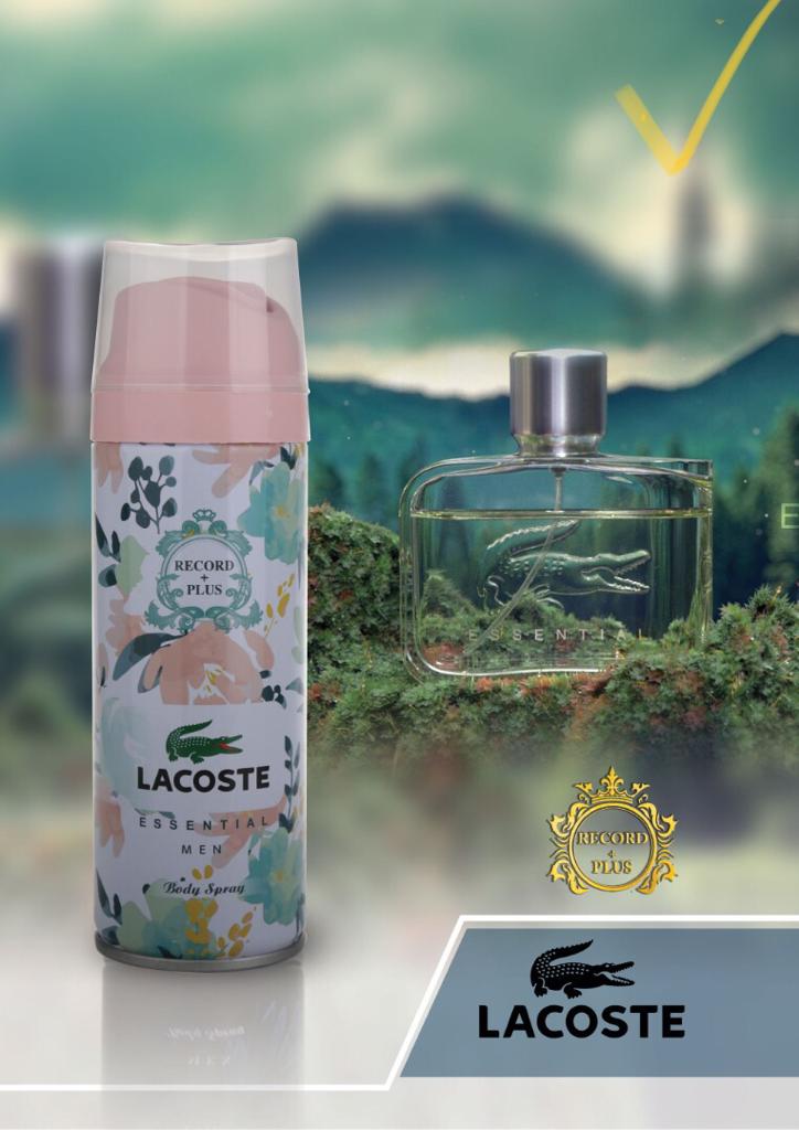 اسپری بدن مردانه رکوردRECORD پلاس مدل LACOSTEحجم 200 میلی لیتر
