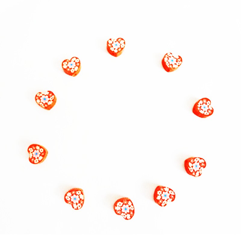 فوبیو قلب بسته 10 عددی قرمزرنگ