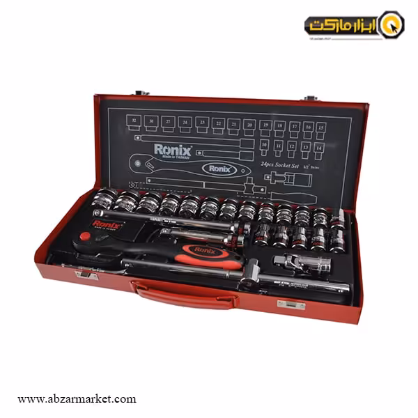 جعبه بکس رونیکس 24 پارچه 1/2 اینچ مدل RH-2624