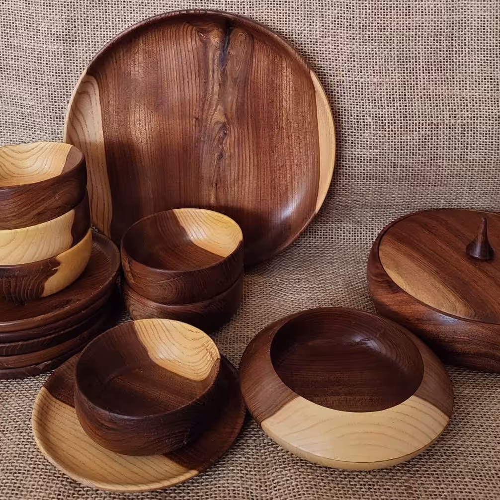 سرویس اجیل خوری و مبوه خوری چوبی