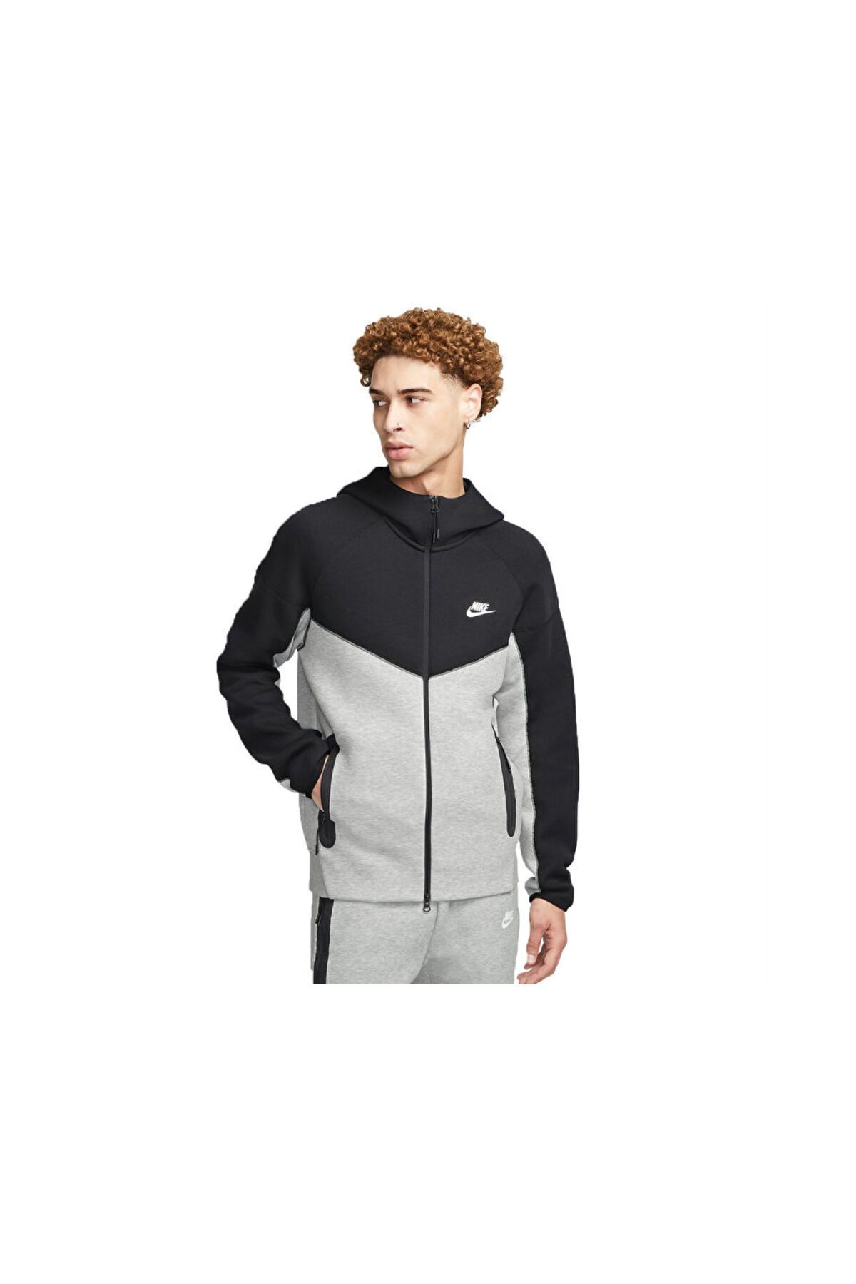 ژاکت ورزشی خاکستری مردانه روزانه M NK TCH FLC FZ WR 064 Nike