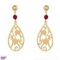 گوشواره طلا 18 عیار زنانه سانا گالری طرح انار کد 1249D9173